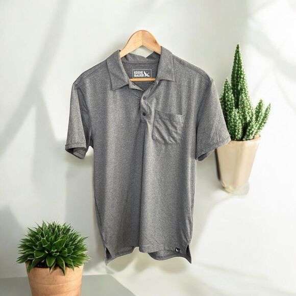 Eddie Bauer Gray Polo Shirt Classic Casual Fit - Picture 1 of 5